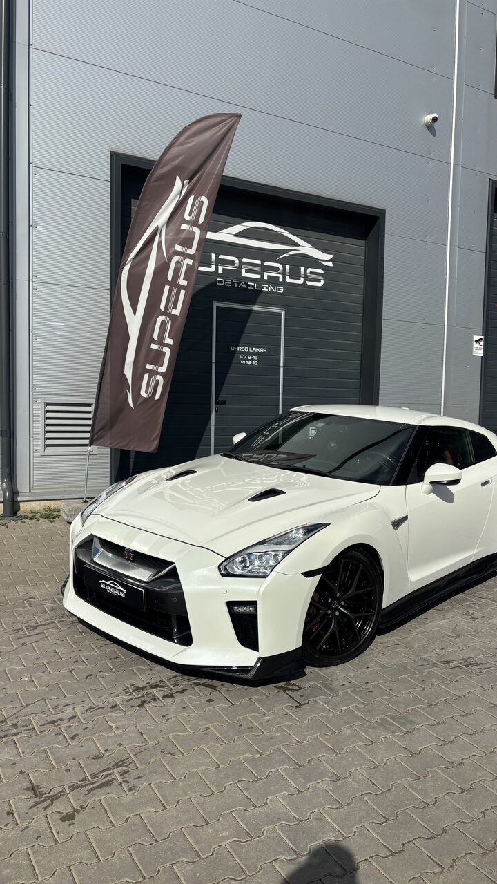 White sports car